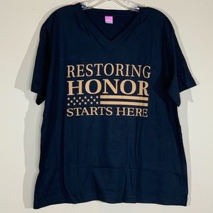 Restoring Honor Starts Here Graphic Tee - XL